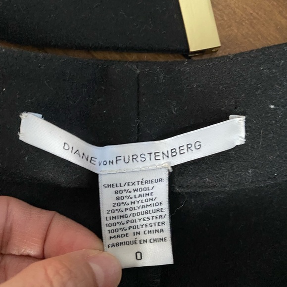 Diane Von Furstenberg Black Size 0 Wool Coulottes - Picture 4 of 8